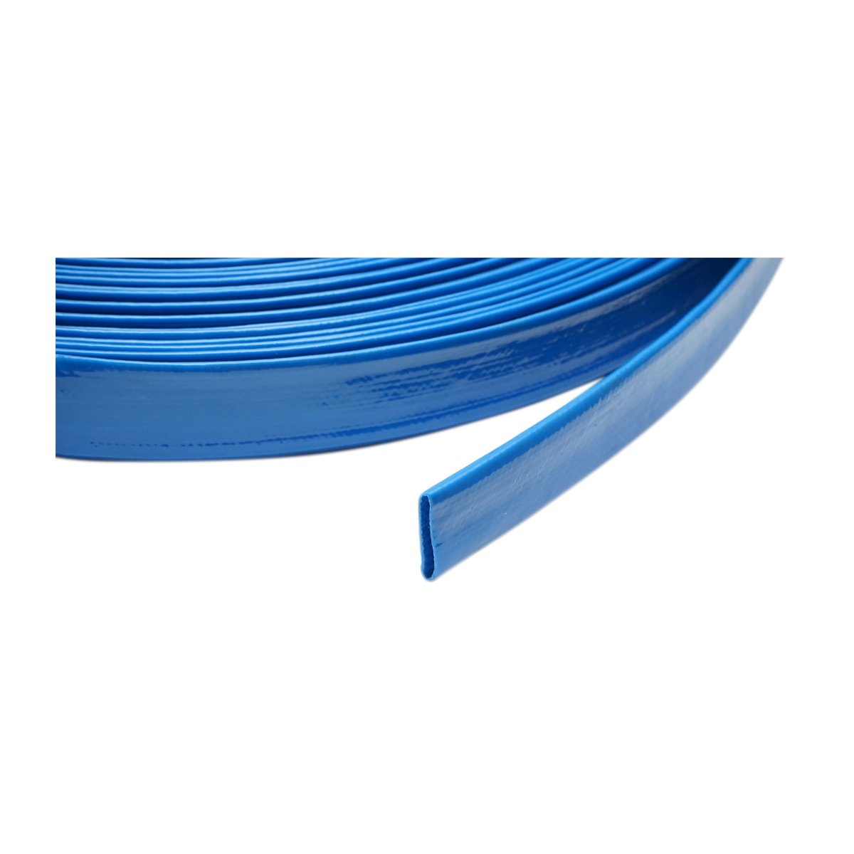 Furtun plat apa pentru irigat din PVC 1 toll lungime 100m, PN4 Breckner Germany